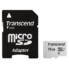 Карта памяти Transcend 16GB microSDHC class 10 UHS-I U1 (TS16GUSD300S-A)