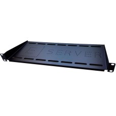 Полка 19" Eserver 1U глуб. 300мм, цвет черный (PK-1U-300-B)