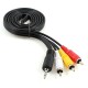 Кабель мультимедийный Jack 3.5mm male 4-pin to 3RCA 2.0m Cablexpert (CCA-4P2R-2M)