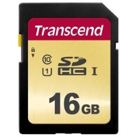 Карта памяти Transcend 16GB SDHC class 10 UHS-I U1 (TS16GSDC500S)