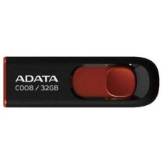 USB флеш накопичувач ADATA 32Gb C008 black+red (AC008-32G-RKD)