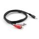 Кабель мультимедийный Jack 3.5mm M to 2xRCA 1.5 m Vinga (VCPDCJ35MRCA21.5BK)