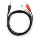 Кабель мультимедійний Jack 3.5mm M to 2xRCA 1.5 m Vinga (VCPDCJ35MRCA21.5BK)