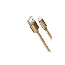 Дата кабель USB 2.0 AM to Lightning 1.0m Ace Champagne Cord (CDA-L1-2CH)