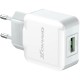 Зарядное устройство Grand-X USB 5V 2,1A White + cable USB -> Lightning, Cu (CH03LTW)