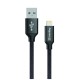 Дата кабель USB 2.0 AM to Lightning 1.0m black ColorWay (CW-CBUL004-BK)