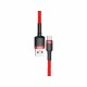 Дата кабель USB 2.0 AM to Type-C 1.0m Cafule 3A red+red Baseus (CATKLF-B09)