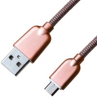 Дата кабель USB 2.0 AM to Lightning 1.0m Ace Rose gold Cord (CDA-L1-2RG)