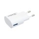 Зарядное устройство Inkax CD-08 + Type-C cable 1USB 1A White (F_62259)