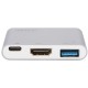 Переходник Type-C to HDMI/USB 3.0/Type-C Digitus (DA-70838-1)