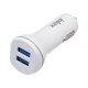 Зарядное устройство Inkax CD-12 Car charger + Type-C cable 2USB 2.1A White (F_72207)