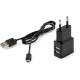 Зарядний пристрій Vinga 2 Port USB Wall Charger 2.1A + microUSB cable (VCPWCH2USB2ACMBK)