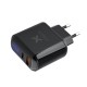 Зарядний пристрій Vinga 2 Port QC3.0+PD Display Wall Charger (VWCQPACDBK)