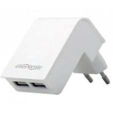 Зарядний пристрій EnerGenie USB 2.1A white (EG-U2C2A-02-W)