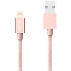 Дата кабель USB 2.0 AM to Lightning 1.0m Rose Gold Rock (F_69311)