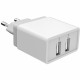 Зарядний пристрій Golf GF-U2 Travel charger + Type-C cable 2USB 2.1A White (F_51757)