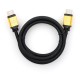 Кабель мультимедийный HDMI to HDMI 3.0 m V2.0 metal Vinga (VCPDCHDMI2VMM3BK)