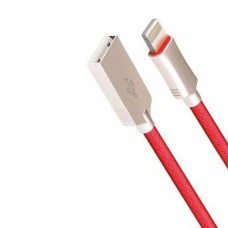 Дата кабель USB 2.0 AM to Lightning 1.0m Hi-Q Red Cord (CDH-L1-2R)