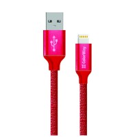 Дата кабель Кабель Colorway USB - Apple Lightning 2.1А 1м червоний ColorWay (CW-CBUL004-RD)