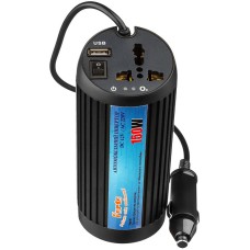 Автомобильный инвертор Porto 12V/220V 150W, USB, ионизатор, Black (MNY-150B)