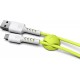 Дата кабель USB 2.0 AM to Micro 5P 1.0m Soft white/lime Pixus (4897058531176)