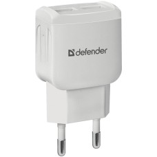 Зарядное устройство Defender EPA-13 white, 2xUSB, 5V / 2.1A (83841)