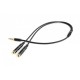 Кабель мультимедийный Jack 3.5mm M to 2 x Jack 3.5mm F (4pin) Cablexpert (CCA-417M)