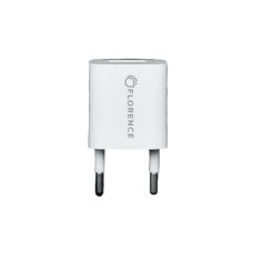 Зарядное устройство Florence 1USB 1A + microUSB cable white (FL-1000-WM)