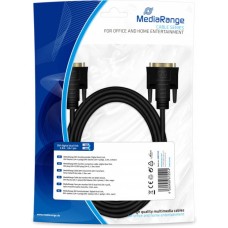 Кабель мультимедийный DVI to DVI 24+1pin, 2.0m Mediarange (MRCS129)