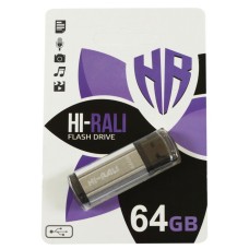 USB флеш накопитель Hi-Rali 64GB Stark Series Silver USB 2.0 (HI-64GBSTSL)