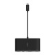 Перехідник Belkin USB-C to Ethernet, HDMI, VGA, USB-A, black (AVC005BTBK)