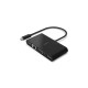 Перехідник Belkin USB-C to Ethernet, HDMI, VGA, USB-A, black (AVC005BTBK)