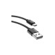 Дата кабель USB 2.0 AM to Type-C 2.0m Nets T-C801 Black T-Phox (T-C801(2) black)