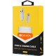 Дата кабель USB 2.0 AM to Lightning 1.0m White Canyon (CNE-CFI1W)