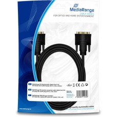 Кабель мультимедийный DVI to DVI 24+1pin, 3.0m Mediarange (MRCS130)