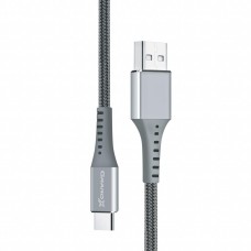 Дата кабель USB 2.0 AM to Type-C 1.2m Grey Grand-X (FC-12G)