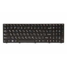 Клавіатура ноутбука PowerPlant Lenovo G580, N580 черный, черный фрейм (KB311071)