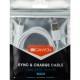 Дата кабель USB 2.0 AM to Micro 5P 1.0m White Canyon (CNE-USBM1W)