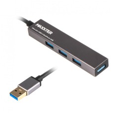 Концентратор Maxxter USB 3.0 Type-A 4 ports grey (HU3A-4P-02)