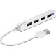 Концентратор Speedlink SNAPPY SLIM USB Hub, 4-Port, USB 2.0, Passive, White (SL-140000-WE)