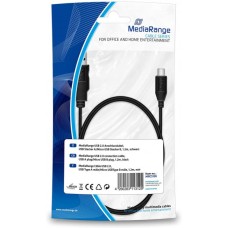 Дата кабель USB 2.0 AM to Micro 5P 1.2m Mediarange (MRCS138)