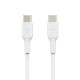 Дата кабель USB-С - USB-С, PVC, 1m, white Belkin (CAB003BT1MWH)