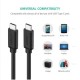 Дата кабель USB-C to USB-C 1.0m US286 3A Black Ugreen (50997)