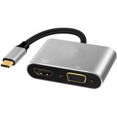 Переходник Type-C to HDMI / VGA Extradigital (KBV1743)