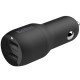 Зарядное устройство Belkin Car Charger 24W Dual USB-A black (CCB001BTBK)