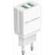 Зарядное устройство Florence 2USB 2A + Lightning cable white (FL-1021-WL)