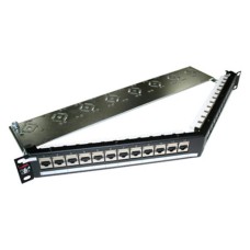 Патч-панель 19" угловая 24xRJ-45 STP cat.6A, DG+, 1U Molex (PID-00218)