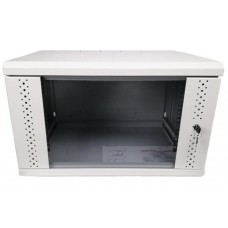 Шкаф настенный Eserver 4U 19" 600х350х284 (Ш*Г*В), сктекло, серая (ES-Е435G)