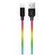 Дата кабель USB 2.0 AM to Lightning 1.0m multicolor ColorWay (CW-CBUL016-MC)