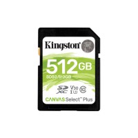 Карта памяти Kingston 512GB SDXC class 10 UHS-I U3 Canvas Select Plus (SDS2/512GB)